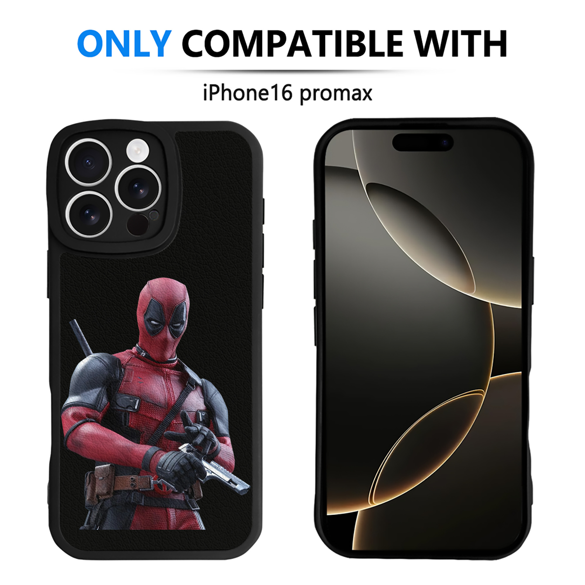 （画像用） Deadpool デッドプール 【iPhone 16シリーズ対応】シリコンスマホケース（レザー調） 材質：シリコン